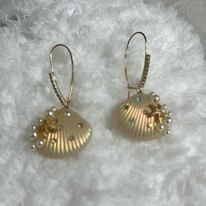 Betsey Johnson Sea Shell Dangle Earrings